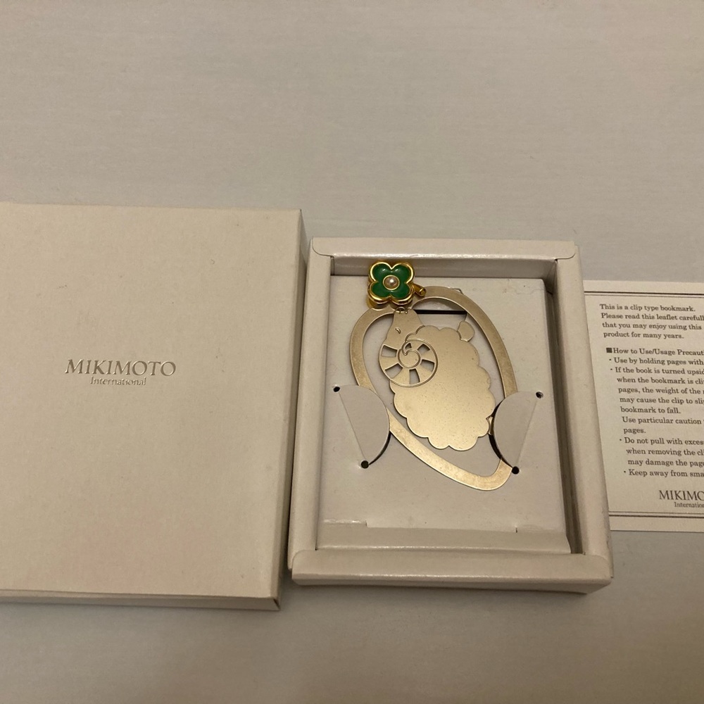 Mikimoto International sheep bookmark New